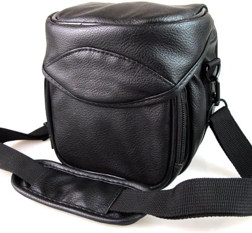 Co2Crea(TM) Black Soft PU Leather Digital Camera Case Bag Cover for Panasonic Lumix DMC-FZ70 FZ60 G6 GH3 G5 LZ30 LZ20