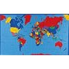 60'' Wide Multi Panel Map World Fabric By The Panel