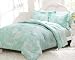 Aqua Floral Bedding Set 200 TC Percale Sheets