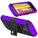Moto G (1st Gen.) Case, EC™ Hybrid Kickstand Shock Absorbing Case, High Impact Dual Layer Holster Case with Locking Belt Swivel Clip for Motorola Moto G (1st Generation Only) (Black/Purple)