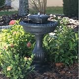 solar fountains for bird baths-Smart Solar/STI 27470RM1 Solar on Demand BleinheimFountain. Black