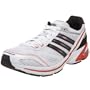 adidas Women's adiZero Boston Running Shoe,White/Black/Signal Orange,8 M