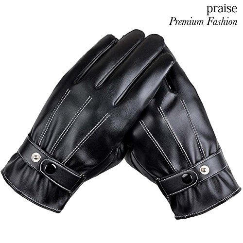 praise (プレイズ) メンズ レザーグローブ 手袋 液晶タッチ スマートフォン タッチパネル 対応 グローブ ブラック