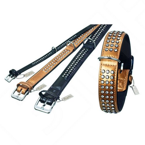 Karlie 24873 Passion Halsband gold, 10 mm, 18 cm mit Strass