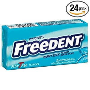 Freedent Spearmint Gum, 15-Stick Plen-T-Paks (Pack of 24) by Freedent