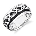 Sterling Silver Everlasting Celtic Knot Spinner Prayer Thumb Unisex Ring in Size 10