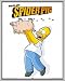 Poster mit Rahmen 40 x 50 cm, Silber - Simpsons - Spiderpig Mini gerahmt - Antir von The Simpsons - alle Infos
