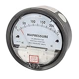 uxcell　差圧計 0-250Pa　ブラック　プラスチック製