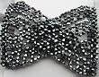 Hair Bling Metallic Black Charcoal Hugger Beaded Double Comb 0988