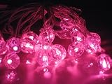 Crystal Pink LED String Lights; LED Christmas lights; Indoor/Outdoor party lights
