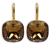 Ohrringe mit SWAROVSKI ELEMENTS Smoked Topaz - Farbe - Gold