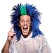 Rubie's mens Dark Blue Green and Light Blue Sports Fan Wig Party Supplies, Blue/Green, One Size US