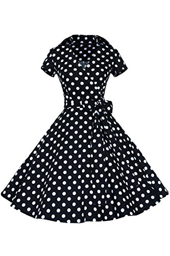 (アザブロ)AZBRO シック水玉柄 蝶結びウエストAライン ワンピース