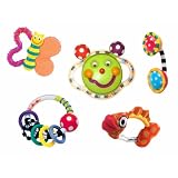 Sassy Baby's First Rattle and Teether 5 Piece Gift Set ~ Sassy