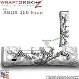 Chrome Skulls on White Skin by WraptorSkinz TM fits Original XBOX 360 Factory Faceplates