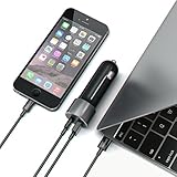 Satechi 48W Type Cと標準USB Aポート付 車載アダプター　対応: Apple Macbook 12 Inch, LG G5, Nexus 5X/6P, HTC 10など (スペースグレイ)