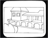 Decorated Mouse Pad with Matanzas, "black and white", Caribbean, government, trees, "Governor Palace", structure, mansion, Cuba, building