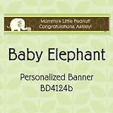 Baby Elephant - Personalized Baby Shower Banner