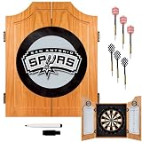San Antonio Spurs NBA Wood Dart Cabinet Set