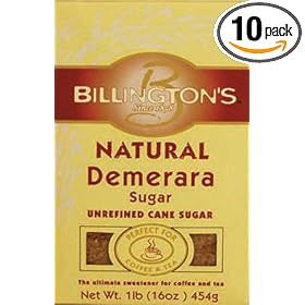 Billington's Natural Demerara Sugar, 16-Ounce Bags (Pack of 10)