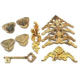11 Clock Dial Corners Escutcheon Feet Key Spandrel Part