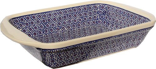 Polish Pottery Baker with Handles 9