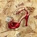 French High Heel by Pat Cockrell. Size 12.00 inches width by 12.00 inches height. High Quality Art Poster Print