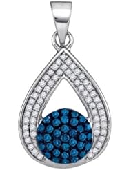 0.33CTW BLUE DIAMOND MICRO-PAVE PENDANT