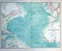 1914 Geography Maps Basin North Atlantic Ocean Colour