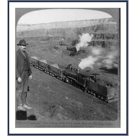 Historic Print (S): Open-pit iron mining with 5-ton steam shovels, Hibbing, Minn.