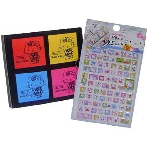 New Hello Kitty Cd Case & Donuts + Coffee Glitter Keyboard Stickers