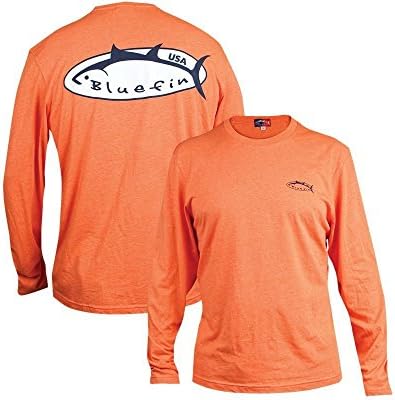 Bluefin Retro Design Technical Long Sleeve Shirt - Coral - Medium