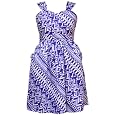 Rare Editions Girls 7-16 Ikat Print Dress