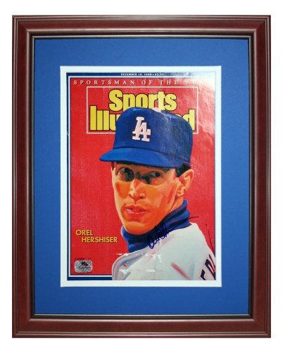 Orel Hershiser Autographed Los Angeles Dodgers (Sportsman of Year 12/19/88) Deluxe Framed Sports Illustrated Magazine