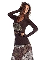 Desigual Camiseta Manga Larga Leia (Marrón)