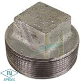 NUSET 1 Malleable Galvanized Iron Square Head Plug (G291-25)