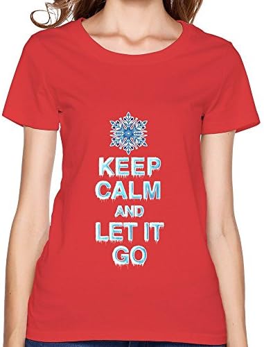 Women's Tshirts Keep Calm &amp; Let It Go Size S Red