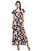 Fanala Women Fashion Deep V-Neck Split Floral Long Maxi Party Beach Swing Dress