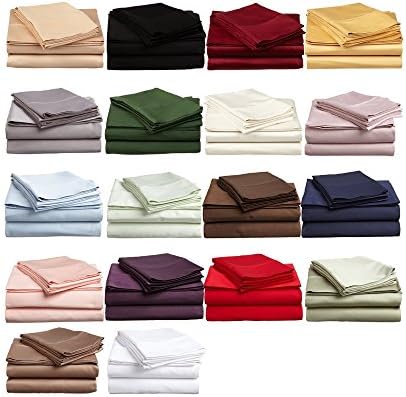 Luxe Collection Egyptian Cotton 300 Thread Count Solid Pillowcase Pair Set (King, Peach)