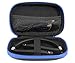 Wireless Foldable Sports Neckband Headphones Case for NEXGADGET, EGRD, HOBEST, MOCHE, Fetta, dostyle, Senbowe, Levin,Dylan, pkman, Bestyoyo, Atc, VICTA, AVIVANT, souldio (Black with contrast Blue Zip)