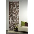 Fadenvorhang Dekoschal mit �sen Vorhang 140x235 braun Blume Muster Gardine