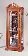 Chippendale Style Solid Oak Wood Curio China Cabinet w/Interior Light