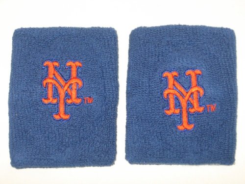 NEW YORK METS Team Logo COTTON WRISTBANDS -(set of 2)
