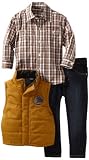 Calvin Klein Boys 2-7 Plaid Shirt with Jean Set
