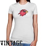 NCAA Lamar Cardinals Ladies White Distressed Logo Vintage Slim Fit T-shirt