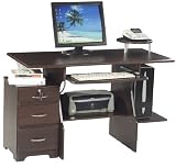 Dark Walnut Computer Desk with Free Pedestal and Free Expedited Delivery