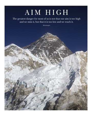 Aim High - Mt Everest Summit Photographic Poster Print by