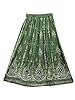 Beaded Boho Hippy Maxi Skirt Hippie Gypsy Sequin Skirt Green