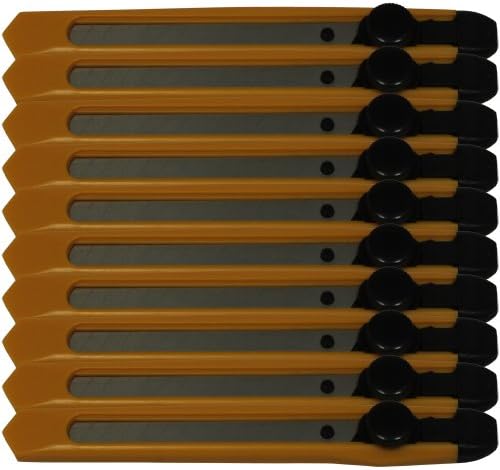 10x Bulk Small Yellow Utility Knife Box Cutters Snap Off Blade 9MM Blade