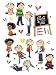 Kitchen & Housewares : Charlie and Lola Wall Stickers Stikarounds 30 pieces